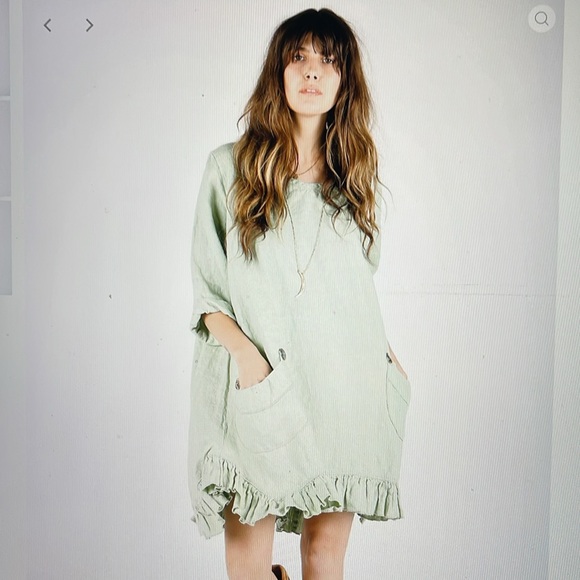 Heart’s Desire Seashore Linen Top 3/4 sleeves size L - Picture 5 of 5